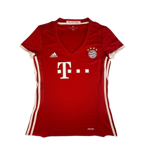 adidas Tops - Adidas FC Bayern Munich Women’s Soccer Jersey Red Climalite Size M